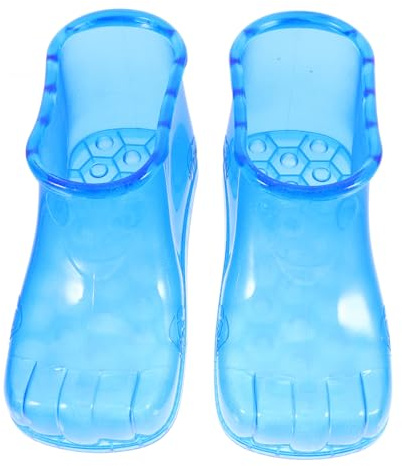 CALLARON Fußbadeschuhe Hoch Aus Leichtem Kunststoff Blau 12,5cm Rutschfest Für Zuhause Entspanntes Fußbad Familiengebrauch