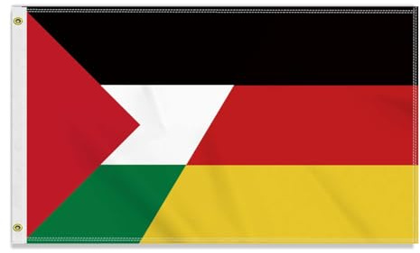 Große 90×150 CM Palästina Deutschland Flagge,großes 150D Deutsch Palästinenser Freundschafts banner,Strapazierfähige Doube-Seitendruck Dekor Messingösen large Palestine