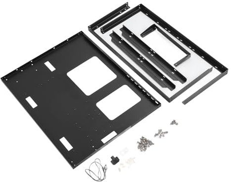 POENVFPO X79 X99 Canales Doble PC Juego PC Marco de Disco Duro Flexible para Tarjetas Eatx Matx ITX Mene, Placa de Acero, 360 Soporte de Enfriamiento de Agua