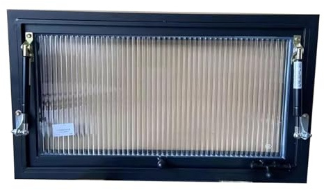 JIAOCKJIAO JKGHK Mobile Home Window, Mobile Home Concession Windows, Aluminum Tempered Utility Window, Small Basement Flip-up Soundproof Windows For Milk Tea Shop(80x35cm)