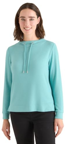 Cecil Women's 3228460 Cosy Long Sleeve Shirt, Foam Blue Melange, XL