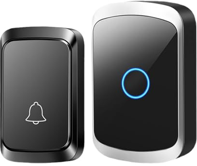 Wireless Chime - Waterproof Mini Bell Loud Clear Sound Easy Installation | Wireless Doorbells for Home, Business, Classroom, Teachers, Apartment, Office, Indoor E