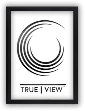 TrueView Bilderrahmen 100x120 cm Schwarz Matt | Größen wählbar | Acrylglas | MDF Rahmen für Fotos, Bilder und Zertifikate | Fotorahmen für Arbeitszimmer, Wohnzimmer, Schlafzimmer