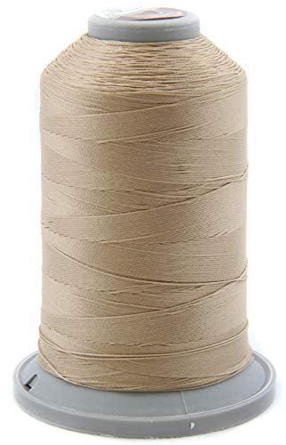NTS Nähtechnik 1000m Nähgarn, Ledergarn 20, Farbauswahl, Filament Garn für Leder (Braunbeige)
