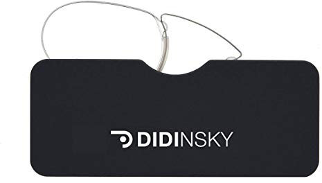 DIDINSKY Lesebrille für Damen und Herren Transparent. Kompakte leichte randlose brillen. Brillengestelle für damen und herren. Lesehilfe Retro. Black +2.0 - LOUVRE
