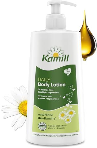 Kamill Bodylotion Daily 500 ml – natürliche Körpercreme mit Bio-Kamille, Glycerin & Bisabolol – Hautpflege ohne Mikroplastik für normale Haut