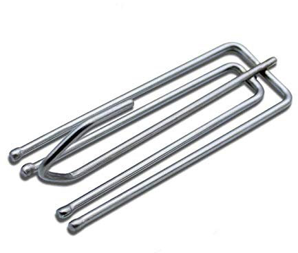 iPEAK 60 Pack Metal Curtain Hooks Pinch Pleat Header Tape Pins Heavy Duty Deep Prong Hook (Silver)