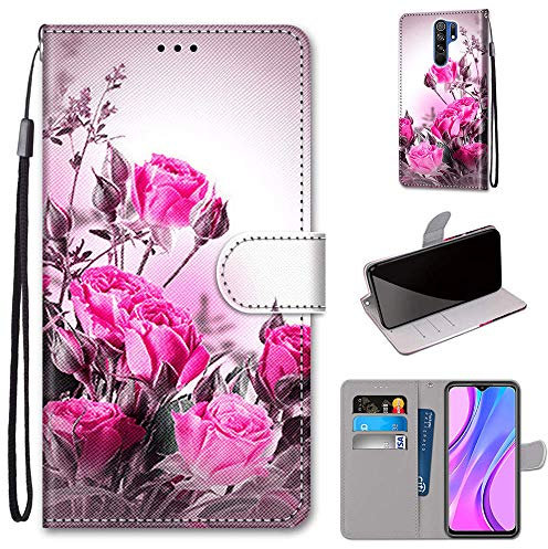 DICASI Coque pour Xiaomi Redmi 9A, Etui Housse Premium en Cuir PU Portefeuille Flip Magnétique Support Slot de Carte Antichoc Cover pour Xiaomi Redmi 9A