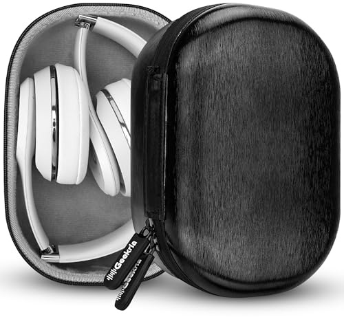 Geekria PRO robuste Kopfhörerhülle, kompatibel mit Beats Solo 4, Solo Pro, Solo 3, Solo 2 (Hard Shell), langlebiger Reise-Organizer (Schwarz)