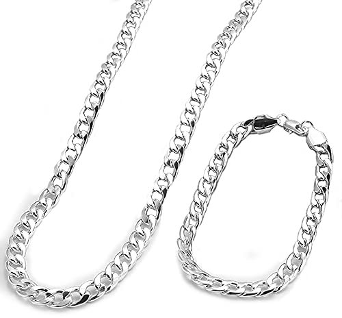 ZoneYan Kubanische Halskette für Herren, Panzerkette für Herren, Halskette, große Gliederkette, goldfarben, kubanische Kette, Edelstahl, kubanische Kette, Herren, personalisierbar, Edelstahl, Kein