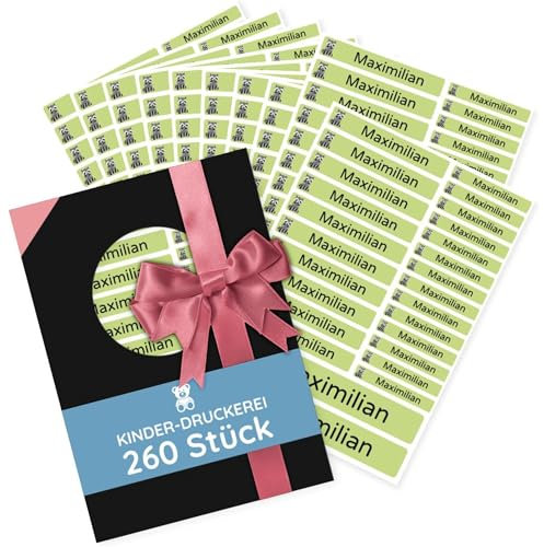 260 Stück personalisierte Namensaufkleber Set-Bögen Mini/Mittel/Groß - Spülmaschine geeignet/Wasserfest/Kratzfest für Innen und Außen (Limette, Set 260 Stück, Malik Demir-Auto)