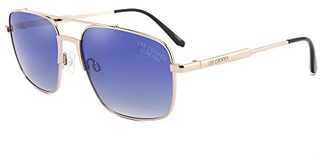 Lee Cooper Mens Square Polarised Sunglasses G. Blue Lens (LC1024C01)