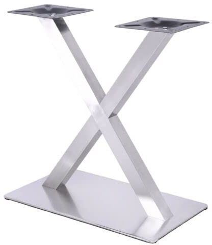 TouSuaRSi 72cm Tischgestell X Fuß Edelstahl Bistrotisch Antik Quadratischer Gourmettisch Stabile Beine für Restaurant, Kneipe, Büro