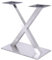 TouSuaRSi 72cm Tischgestell X Fuß Edelstahl Bistrotisch Antik Quadratischer Gourmettisch Stabile Beine für Restaurant, Kneipe, Büro