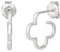 cai Damen Creole 925/- Sterling Silber 1,5cm Glänzend weiß 360210257