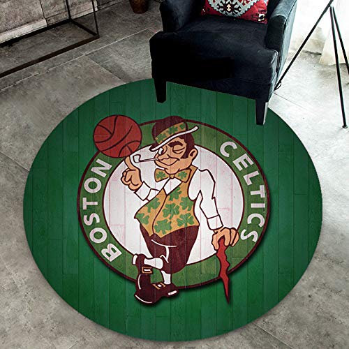 FTMGGDG Runder Teppich, NBA-Basketball teppiche, trendige Fußmatten für Jungen Schlafzimmer 200cm