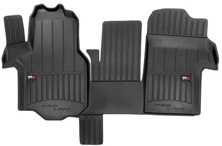 OMAC Gummi Fußmatten kompatibel mit VW Crafter 2016-2024 Premium TPE Automatten Schwarz 1x