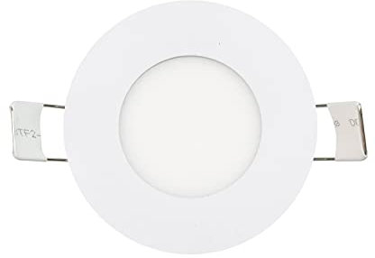 Popp® Pack x1 Placa Downlight LED 6W Luz cálida 3000K Techo slim Empotrable Circular corte de Ø70mm 420Lm chip No flicker LUMILEDs, cocina,pasillos,domitorio,salón (6W 3000K 1 unidad)