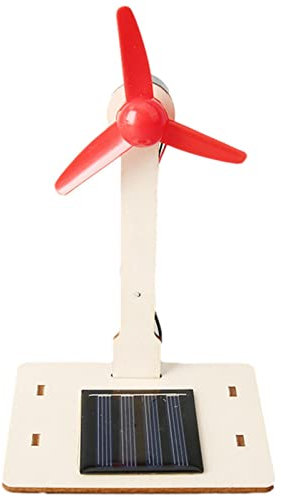 BAOK Solar-Windturbine – Windmühle, montiertes Modell, Solarspielzeug, Kinder, Lernspaß, Spielzeug, Geschenk für Heimdekoration, Gartendekoration