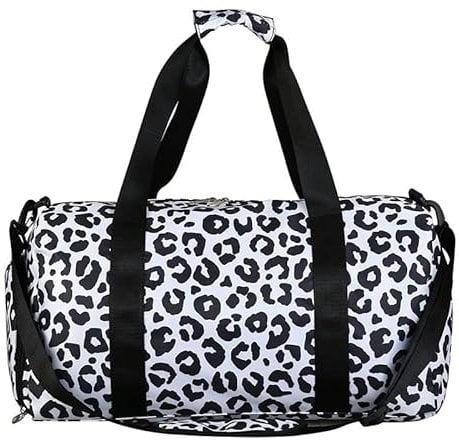 Weekender Duffel Sport Gym Bag Übernachtung Reise Seesack mit Schuhfach Nassfach, CN-Leopard