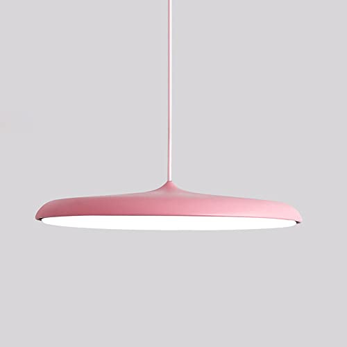 Jadssox Nordische LED-Pendelleuchte Runde Metall-Mini-Kronleuchter-Deckenleuchte, Moderne 24-W-Kücheninsel-Leuchte, 12-W-Hängelampen für Esszimmer-Schlafzimmer-Nacht-Café-Bar, Durchmesser 40 cm