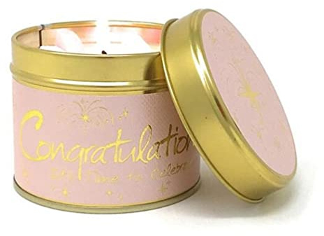 Lily-Flame Congratulations Tin Candle