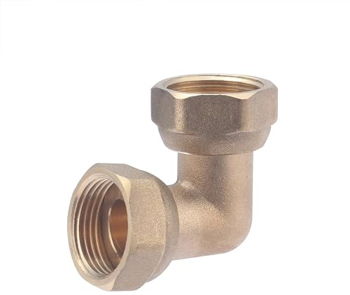Coude avec écrou libre femelle-femelle 3/4 | Laiton brut résistant | Connexion sûre pour installations sanitaires et chauffage | Facile à installer et durable | QUICK PLOMBERIE