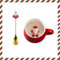 3D Tazza Natale Rossa, Tazza Babbo Natale Tazza Albero di Natale Tazza Pupazzo di Neve Tazza Renna, Regali Tazza, Ideale Come Regalo di Natale per Amici e Familiari, Ceramica, 350ml (Babbo Natale)