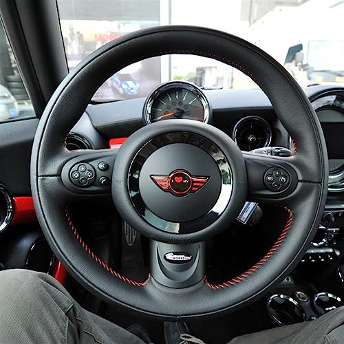 MENGZHONGYAO Lenkrad 3D Epoxidharz Aufkleber passend for Mini Cooper R55 R56 R57 R58 F55 F54 F56 F57 Ich Liebe Mini Lenkradbezüge (Size : I Love My Mini)