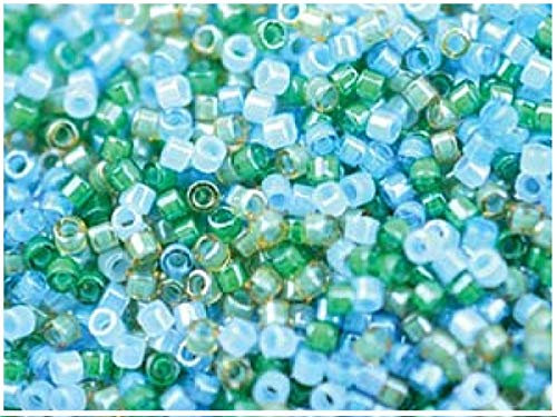 10 g Delica Seed Beads 11/0, Japanische Glasperlen Miyuki, Luminous Mix 7