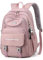 DORRISO Zaino Donna Scuola Leggero 15.6 Pollici Pc Zaino Donna con Portachiavi Pendente Molteplici Tasche Viaggio Casuale College Quotidiano Impermeabile Elegante Uomo Backpack Viola