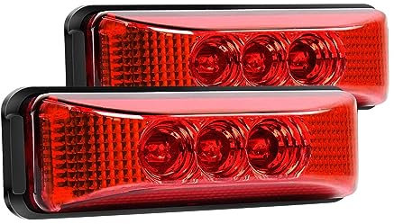 Marker Lights 2PCS 24V 3,9 Zoll Lkw-anhänger Rotes Licht Vorne Hinten - Seite Marker Lichter Freiheit Anzeige Lampe Wasserdicht