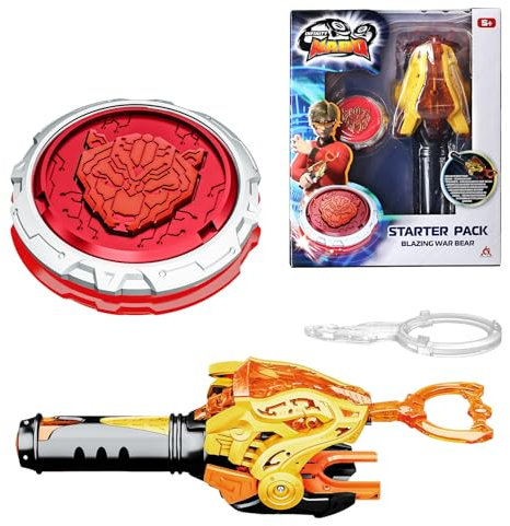 INFINITY NADO Kreisel für Kinder Metall Spielzeug Jungen, Battle Tops Kreisel Launcher Spielzeug, Spinning Tops Jungen ab 5 6 7 8 9 10 11 12 Jahre, Starter Pack Blazing War Bear