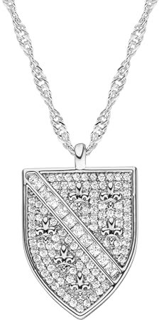 d'origine Bosnien Wappenkette, Bosnien Flaggenkette, Bosnische Kette, Bosnien Schmuck, Bosnischer Wappenschmuck für Damen (Silber)