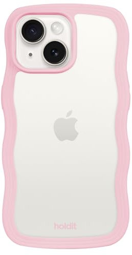 holdit Wavy Case - Pink/Transparent - iPhone 15/14/13