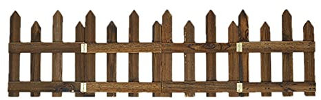 Cenz-888 Dekorativer Gartenzaun Holz Kleiner Bambus Zaun Hürde Balkon Gehäuse Zaun Korrosionsanwachsen Blumen Garten Garten Blumen Teich Dekorieren Log Timber Haufen Outdoor-Dekor (Size : M)