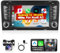 Podofo 2+64G Autoradio für Audi A3 8P S3 RS3 mit Wireless Carplay/Android Auto, 7 Zoll Doppel DIN Autoradio mit Navi/Bluetooth WiFi/GPS/HiFi/RDS/USB/FM/SWC/RCA/Mic+AHD Rückfahrkamera