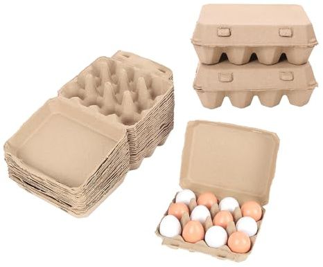Ccuiicy 25 Pack Egg Cartons, 3x4 Style Reusable Egg Cartons Cheap Bulk
