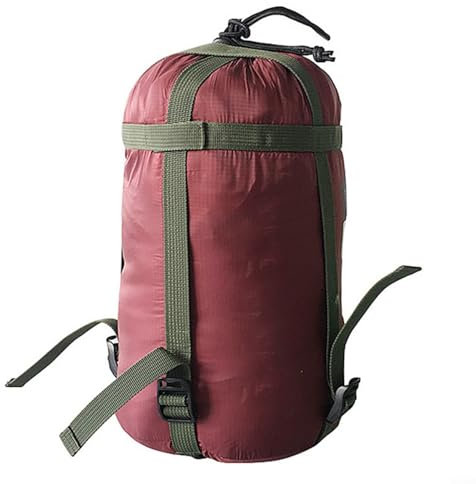 Lastdaytime Compression Stuff Sack For Sleeping Bag Tent Bag And Gear Storage Replacement For Camping, Hiking, Travelling And Backpacking(red)