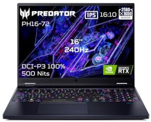 ACER Portable Predator Helios 16 PH16-72-98Z7 Intel Core i9-14900HX 32GB DDRS5 2ToSSD NVIDIA GeForce RTX4080 16'' WQXGA MiniLED 250Hz (Mate) NO OS