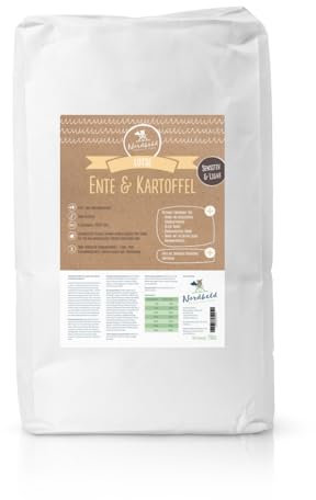 Nordheld Lotse Ente & Kartoffel | Leichtes Hundefutter mit Ente als einziger tierischer Eiweißquelle | Super Premium Trockenfutter für ausgewachsene Hunde (10 kg)