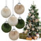 Velvet Christmas Balls, 2024 Neuestes 15 Stück Velvet Weihnachtskugeln Ornamente, Bruchsichere Beflockte Kugel Weihnachtshänge Bälle Dekor für Weihnachten Türen Heimdekorationen (Grün)