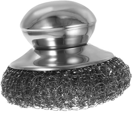 Cabilock Stahlwolle-schrubber Küchen-geschirrschrubber Aus Edelstahl Spülbürste Mit Griff Für Töpfe Und Pfannen Langlebig Und Rostbeständig Gegen Hartnäckige Flecken