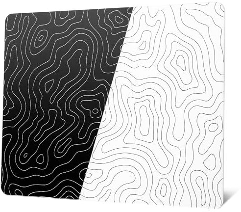 Glass Mousepad for Gaming, Topographic Hard Gaming Mouse pad, Professional Large Mouse Mat 410mm*310mm, Special Glass Surface with Improved Precision and Speed