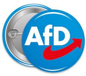 AFD Logo Button 1 Stück, 25 mm Alternative für Deutschland Heimat Freiheit Anstecker