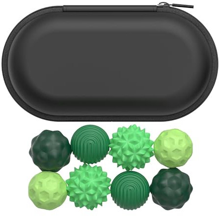 Magnetische Fidget-Bälle aus Silikon, 4/8 PC sensorisches Fidget-Spielzeug, Anti-Stress-Angstspielzeug für Erwachsene und Kinder, Magnetisch, Elastisch, Sensorischer Ball (Green, 8pc)