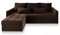 Masseno Ecksofa KOS PIK mit Schlaffunktion L-Form, Sofa mit Bettkasten, Wohnzimmersofa, Couch, Soffa, Bettsofa, Couchgarnitur- Braun, Kronos 06
