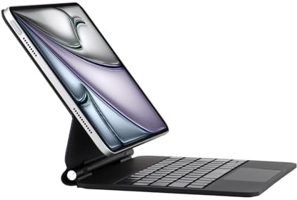 Dolpking Magic Keyboard - Funda para iPad Air de 13 pulgadas (M3/M2, 2025/2024), funda de teclado para iPad Pro de 12.9 pulgadas (3/4/5/6ª generación) con trackpad multitáctil, teclas retroiluminadas