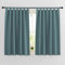 PONY DANCE Kurze Gardinen Kinderzimmer Fenstergardinen mit Schlaufen Vorhang Hitzeschutz Verdunklungsvorhänge Wohnzimmer Schlaufenschal 2er Set H 145 x B 140 cm, Arktisches Blau