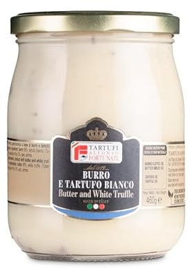 Mantequilla con trufa blanca en frasco esterilizado de 460 gramos